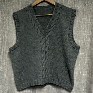 Handmade Cable Knit Sweater Vest